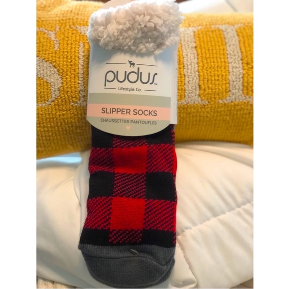 Buffalo Plaid Slipper Socks - Picture 3 of 5